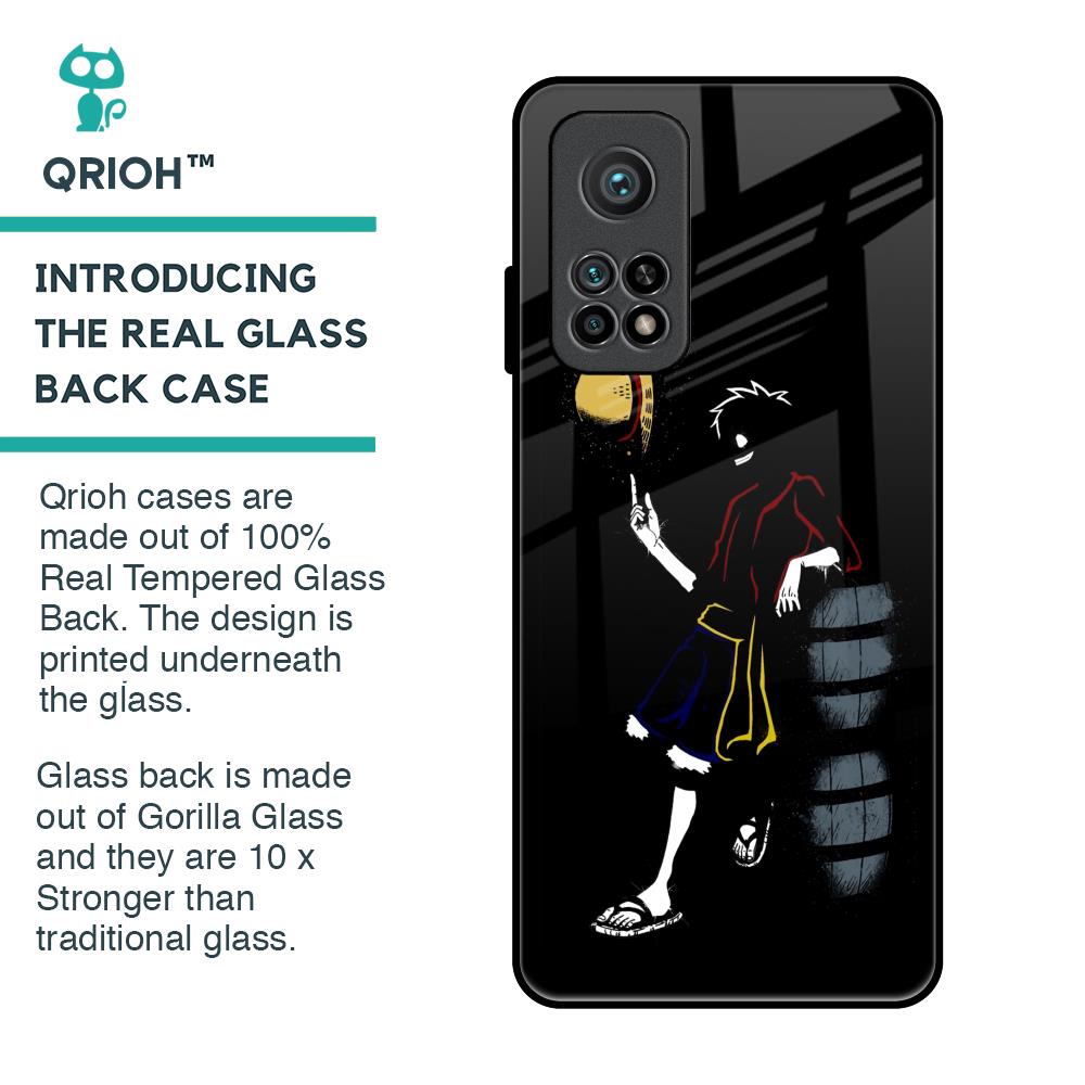 Luffy Line Art Glass Case for Xiaomi Mi 10T