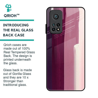 Brush Stroke Art Glass Case for Xiaomi Mi 10T