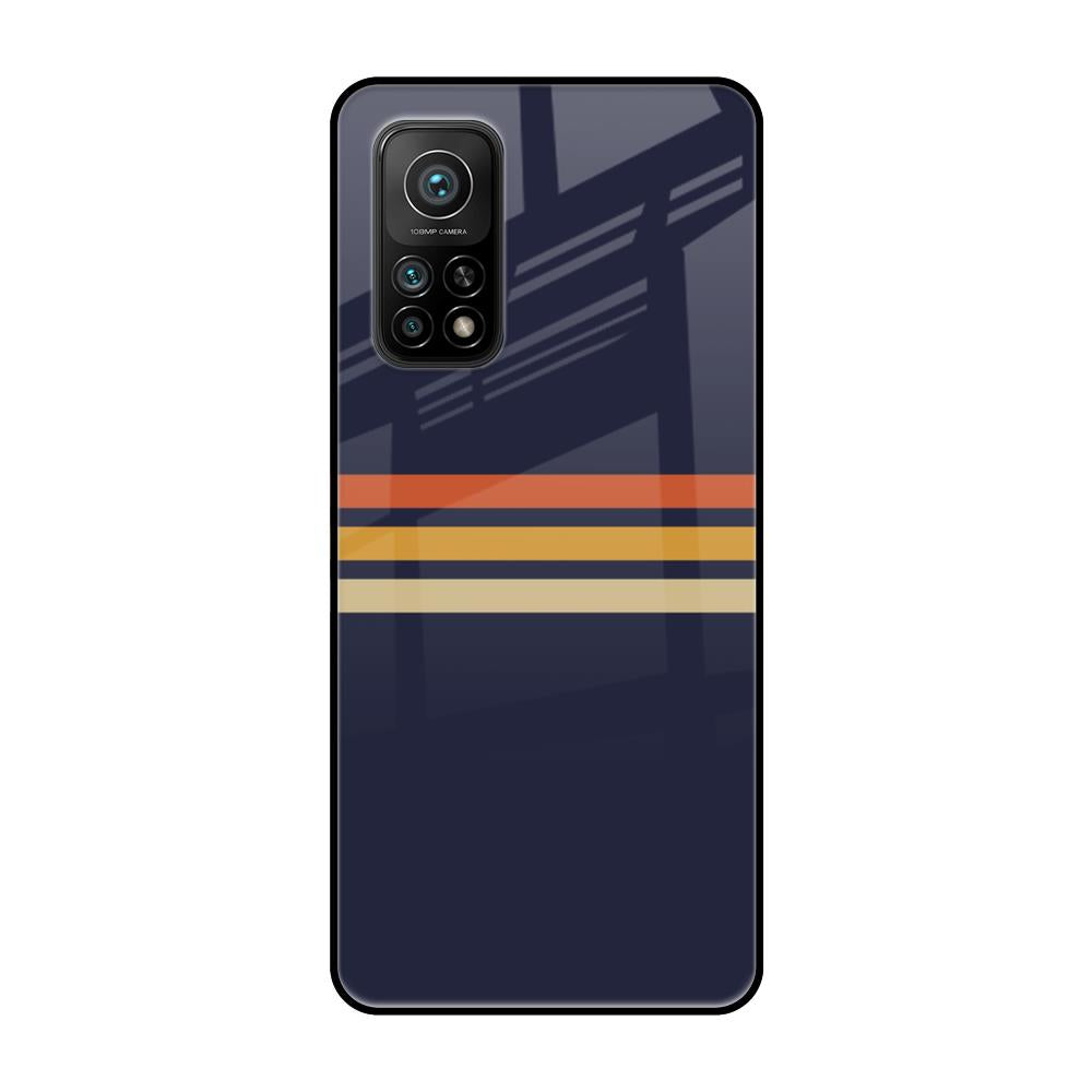 Tricolor Stripes Xiaomi Mi 10T Glass Cases & Covers Online