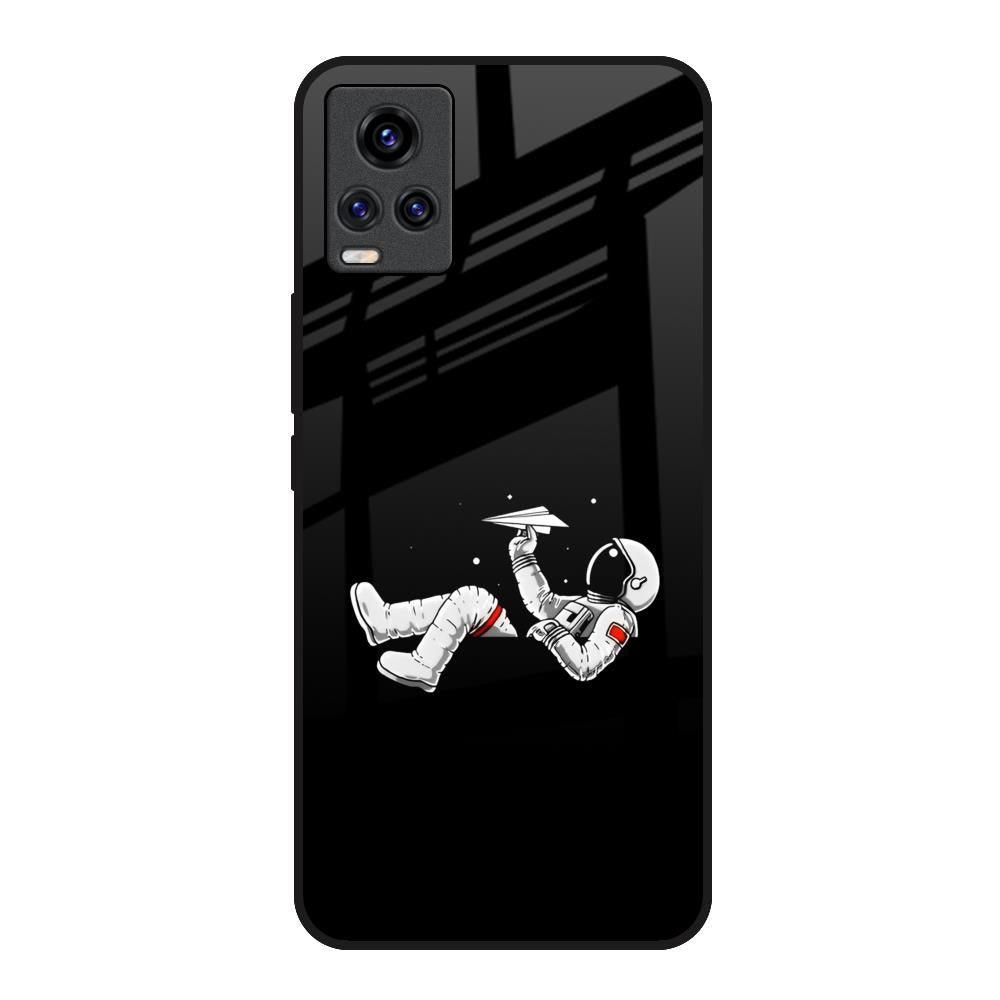 Space Traveller Vivo V20 Glass Back Cover Online