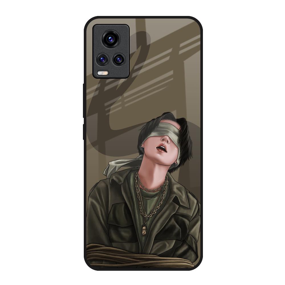 Blind Fold Vivo V20 Glass Back Cover Online