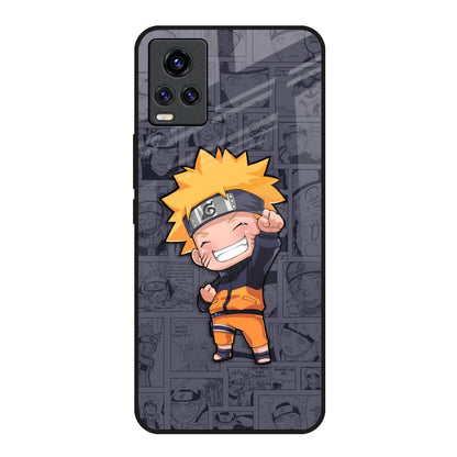 Orange Chubby Vivo V20 Glass Back Cover Online