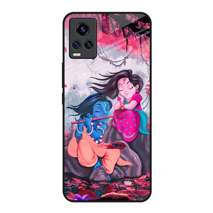 Radha Krishna Art Vivo V20 Glass Back Cover Online