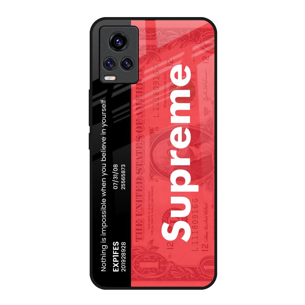 Supreme Ticket Vivo V20 Glass Back Cover Online