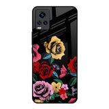 Floral Decorative Vivo V20 Glass Back Cover Online