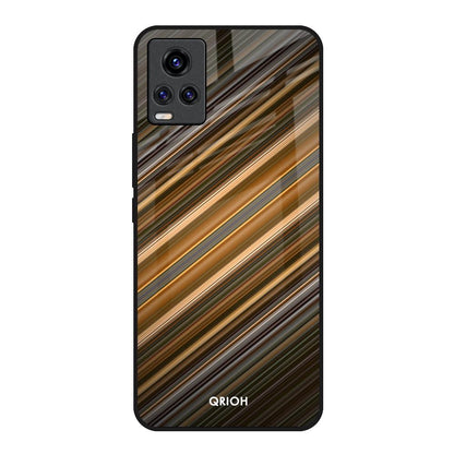 Diagonal Slash Pattern Vivo V20 Glass Back Cover Online