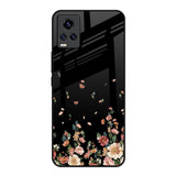 Floating Floral Print Vivo V20 Glass Back Cover Online