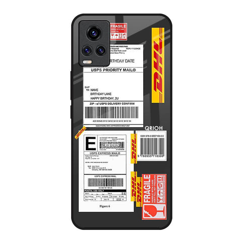 Cool Barcode Label Vivo V20 Glass Back Cover Online