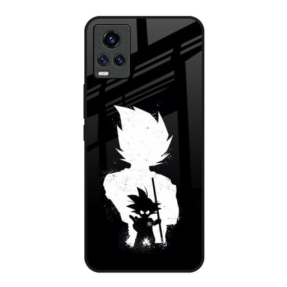 Monochrome Goku Vivo V20 Glass Back Cover Online