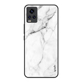 Modern White Marble Vivo V20 Glass Back Cover Online