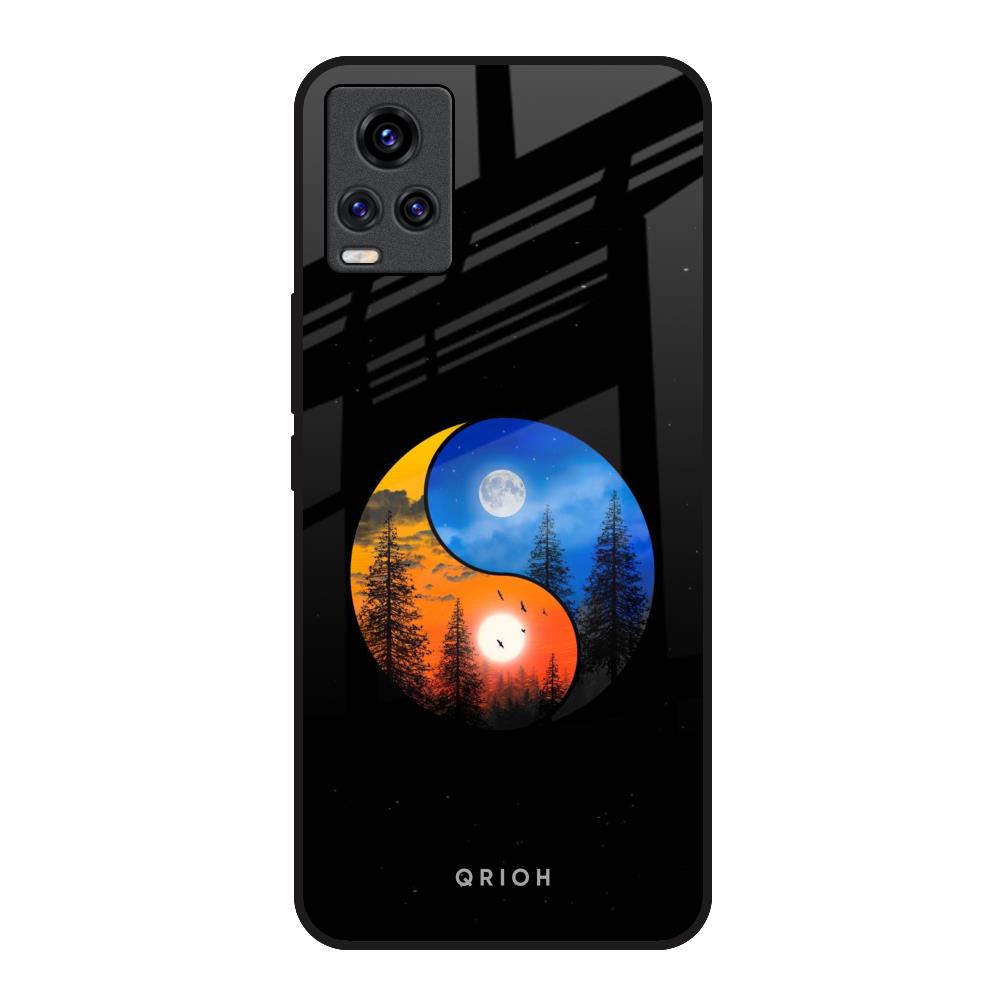 Yin Yang Balance Vivo V20 Glass Back Cover Online