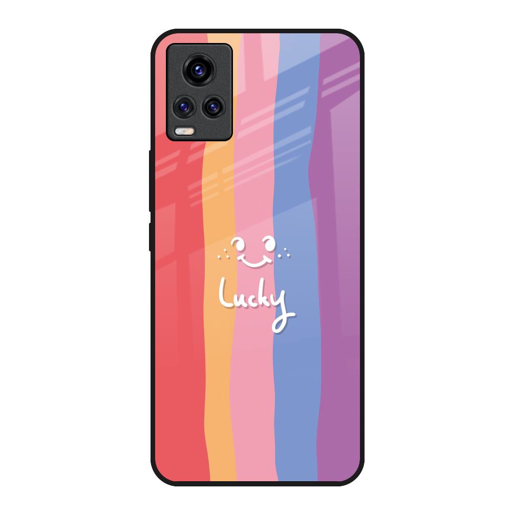 Lucky Abstract Vivo V20 Glass Back Cover Online