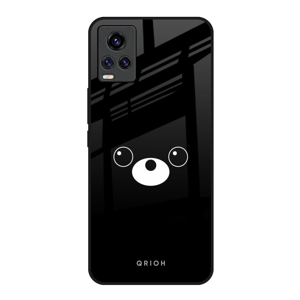 Cute Bear Vivo V20 Glass Back Cover Online
