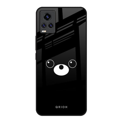 Cute Bear Vivo V20 Glass Back Cover Online