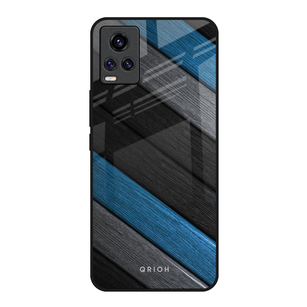 Multicolor Wooden Effect Vivo V20 Glass Back Cover Online