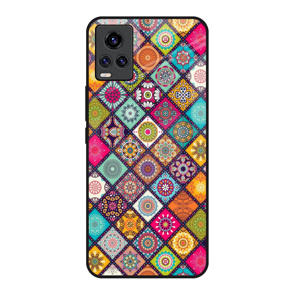 Multicolor Mandala Vivo V20 Glass Back Cover Online