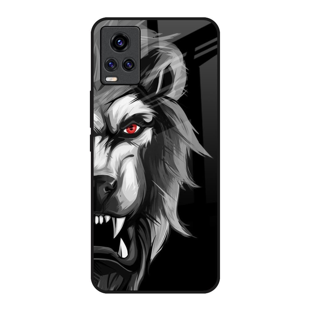 Wild Lion Vivo V20 Glass Back Cover Online