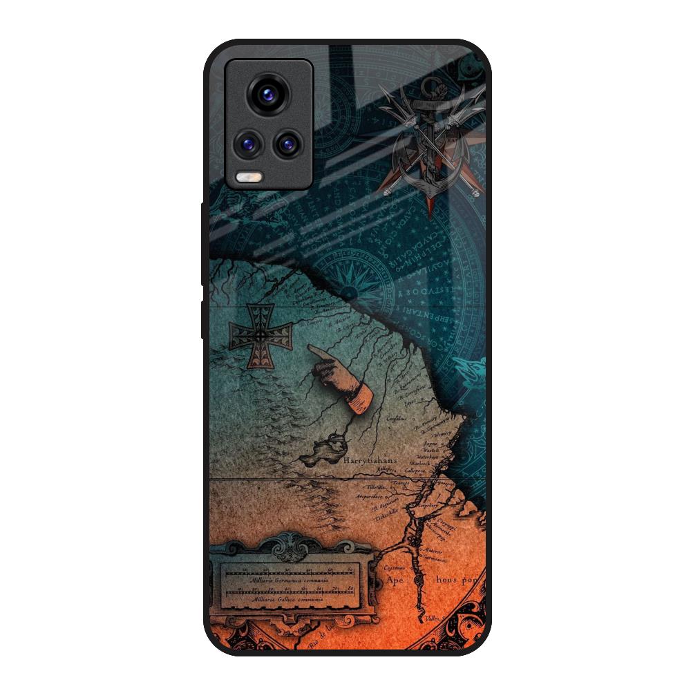 Geographical Map Vivo V20 Glass Back Cover Online