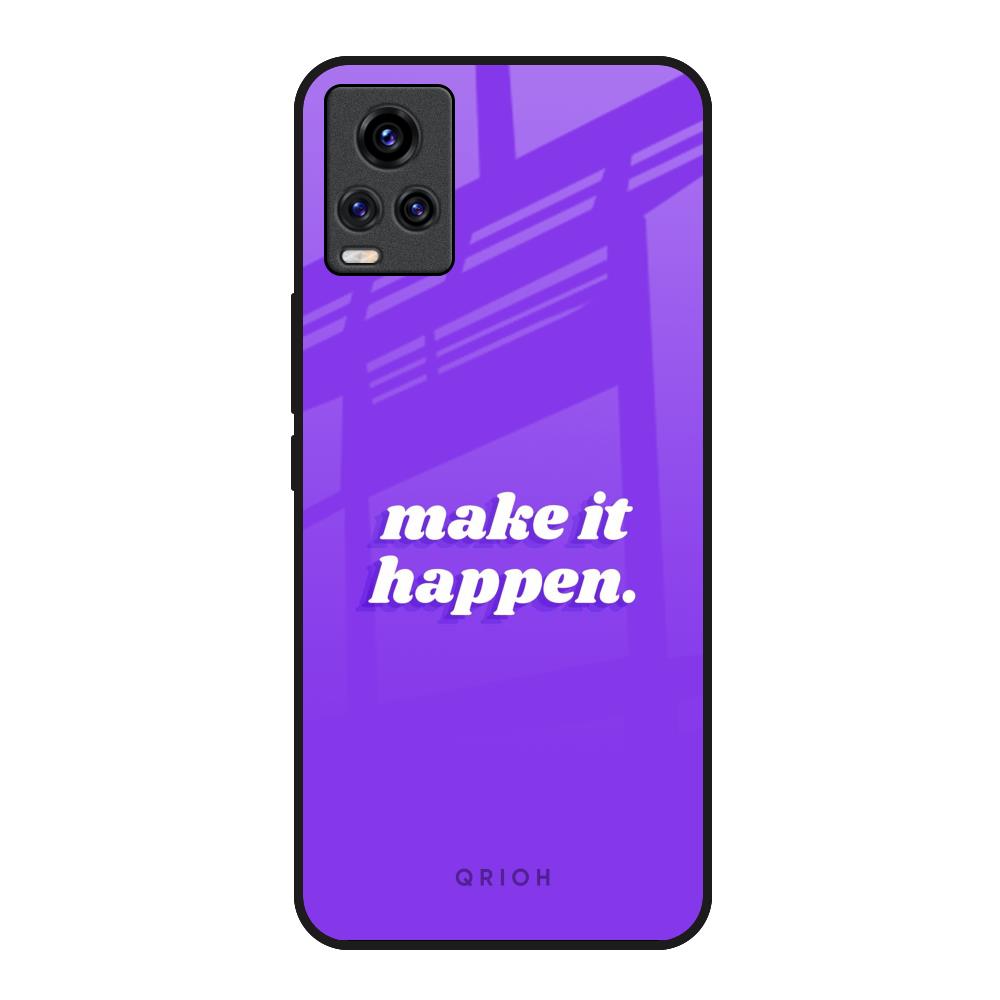 Make it Happen Vivo V20 Glass Back Cover Online