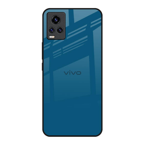 Cobalt Blue Vivo V20 Glass Back Cover Online