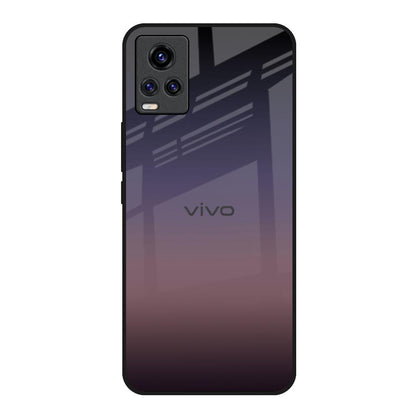 Grey Ombre Vivo V20 Glass Back Cover Online