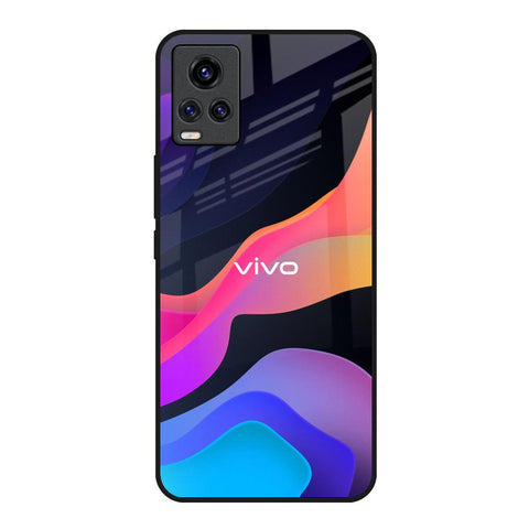 Colorful Fluid Vivo V20 Glass Back Cover Online