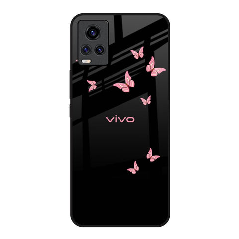 Fly Butterfly Vivo V20 Glass Back Cover Online