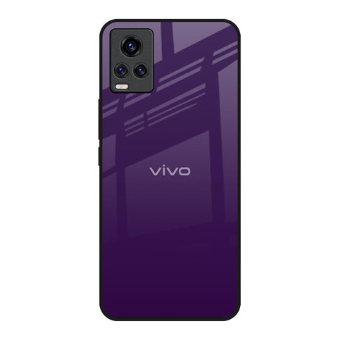 Dark Purple Vivo V20 Glass Back Cover Online