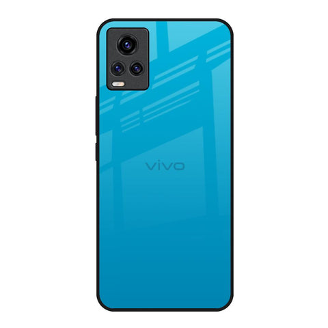 Blue Aqua Vivo V20 Glass Back Cover Online