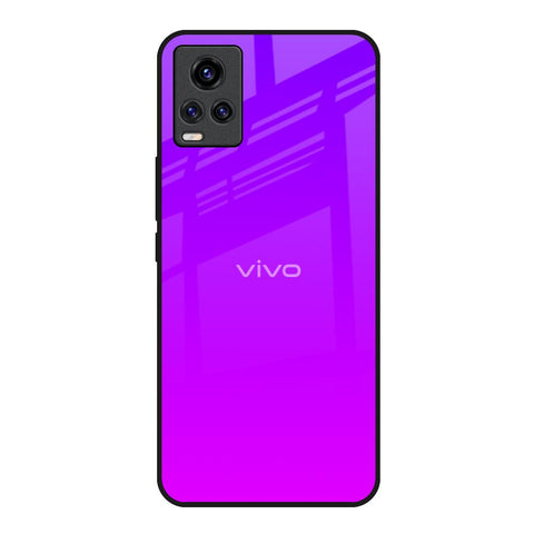 Purple Pink Vivo V20 Glass Back Cover Online