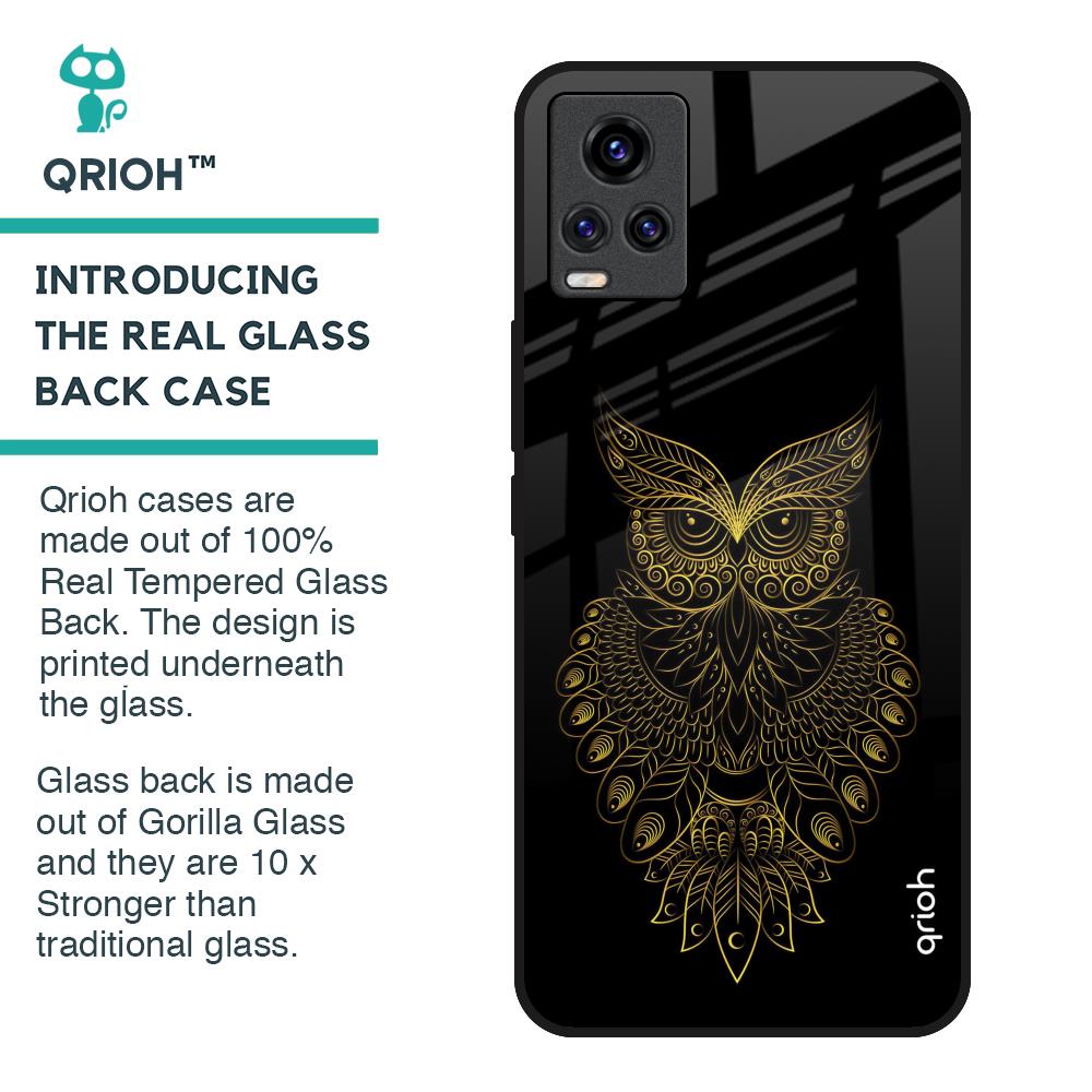 Golden Owl Glass Case for Vivo V20