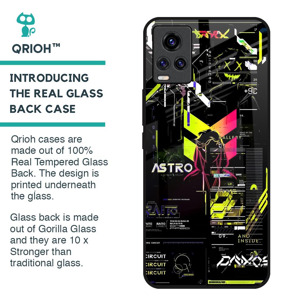 Astro Glitch Glass Case for Vivo V20