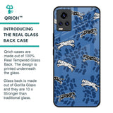 Blue Cheetah Glass Case for Vivo V20
