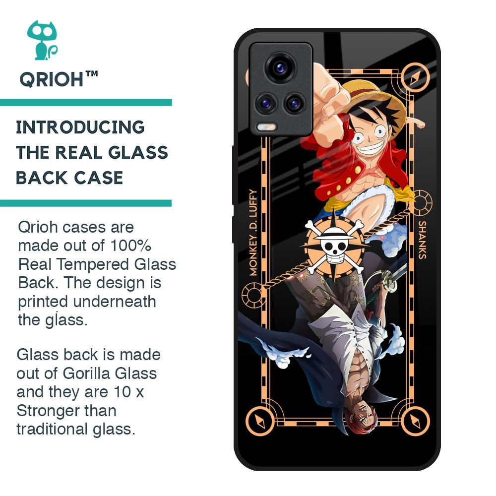 Shanks & Luffy Glass Case for Vivo V20
