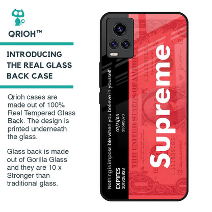 Supreme Ticket Glass Case for Vivo V20