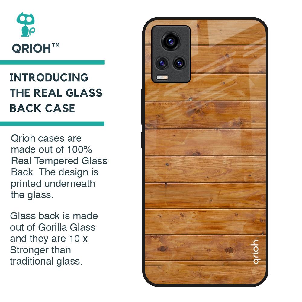 Timberwood Glass Case for Vivo V20