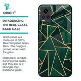 Abstract Green Glass Case For Vivo V20