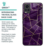 Geometric Purple Glass Case For Vivo V20
