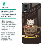 Tea With Kitty Glass Case For Vivo V20