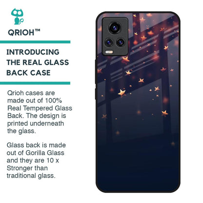 Falling Stars Glass Case For Vivo V20