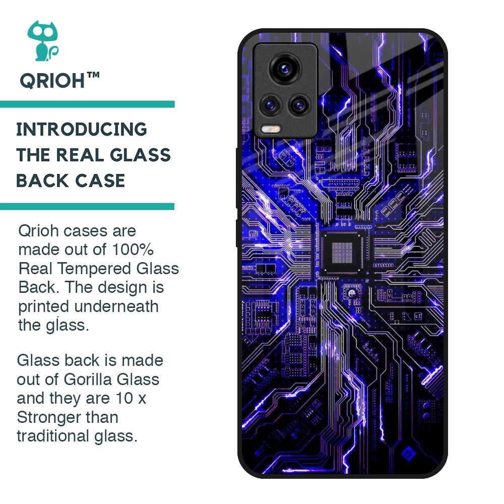 Techno Color Pattern Glass Case For Vivo V20