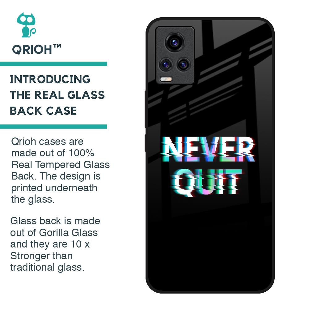 Never Quit Glass Case For Vivo V20