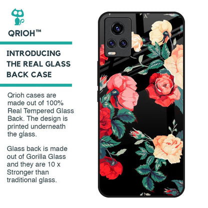Floral Bunch Glass Case For Vivo V20