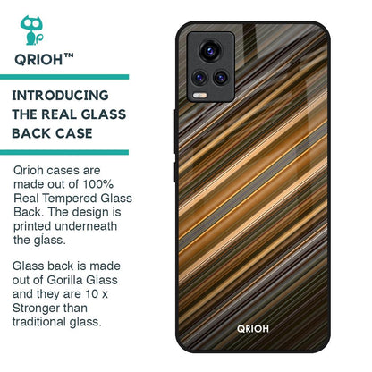 Diagonal Slash Pattern Glass Case for Vivo V20