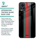 Vertical Stripes Glass Case for Vivo V20