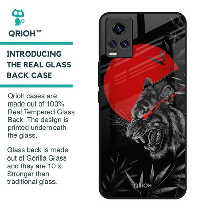 Red Moon Tiger Glass Case for Vivo V20