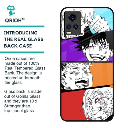 Anime Sketch Glass Case for Vivo V20