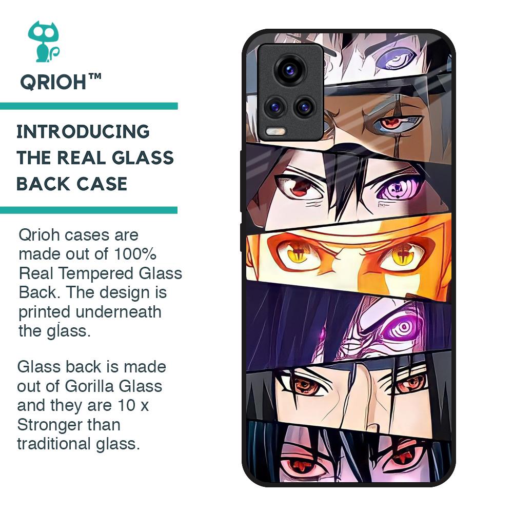 Anime Eyes Glass Case for Vivo V20