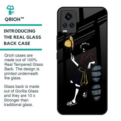 Luffy Line Art Glass Case for Vivo V20