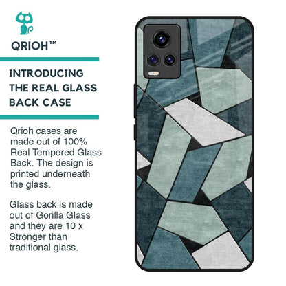Abstact Tiles Glass Case for Vivo V20